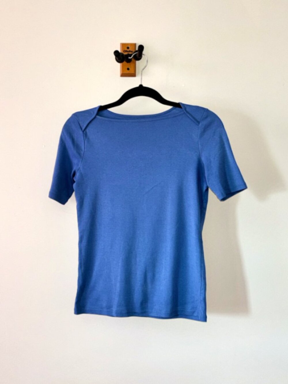Talbots • Petites Blue Boatneck 100% Pima Cotton Top